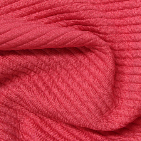 Polyester Stretch Knit Fabric, 335 gsm, 150 cm — Red