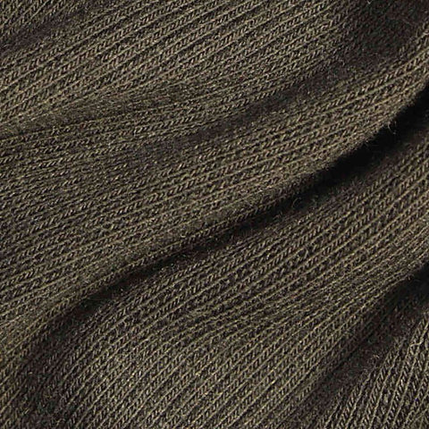 Cotton Polyester Stretch Rib Knit Fabric, 256 gsm, 120 cm — Khaki