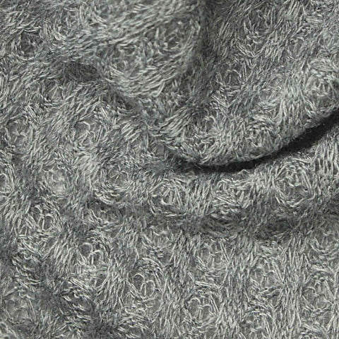 Grey Marl Waffle Knit, Polyester, 160 gsm
