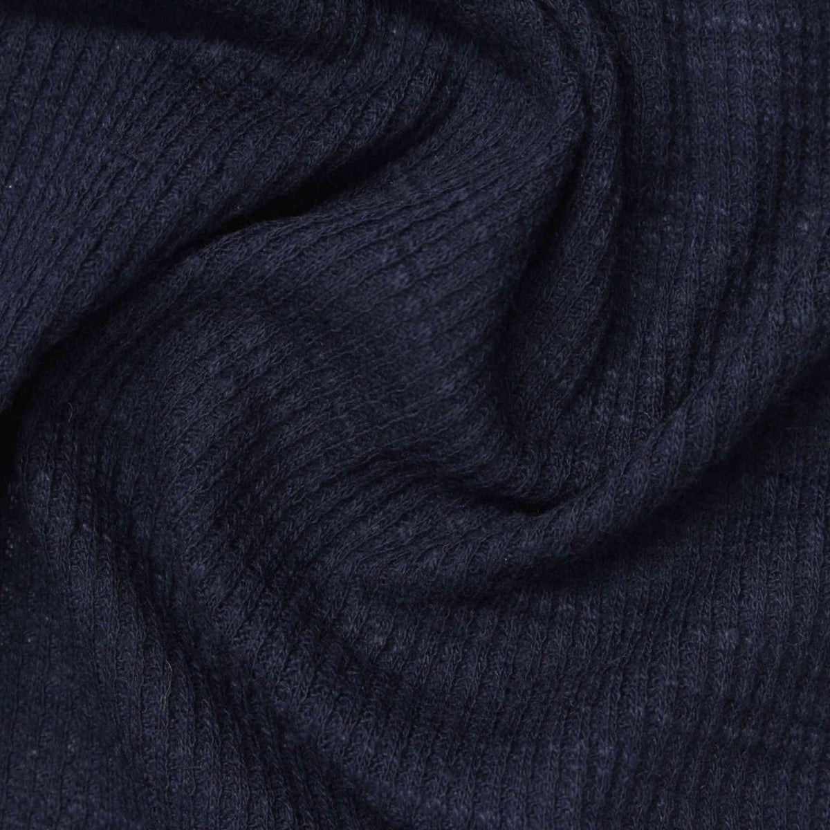 Dark Blue Heather Waffle Knit, Poly-Cotton