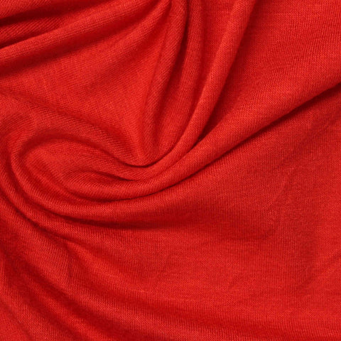 Viscose Stretch Jersey Knit Fabric, 175 gsm, 154 cm — Red