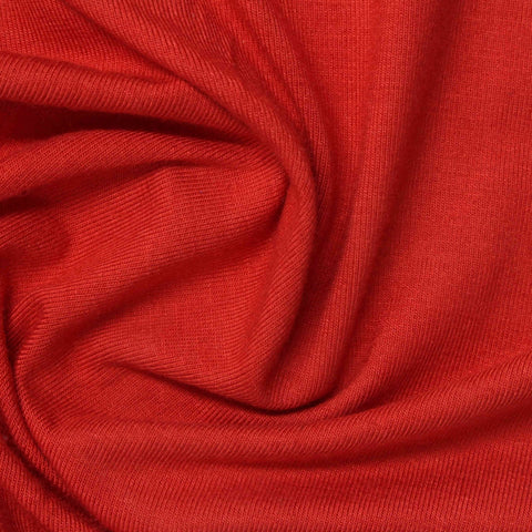 Viscose Stretch Jersey Knit Fabric, 251 gsm, 153 cm — Red