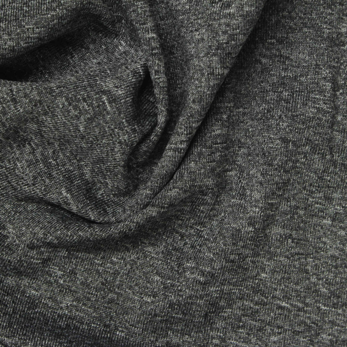 Dark Grey Marl Jersey Knit, Polyester, 180 gsm, 154 cm