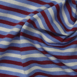 White Horizontal-Stripe Jersey Knit, Polyester