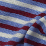 White Horizontal-Stripe Jersey Knit, Polyester — texture