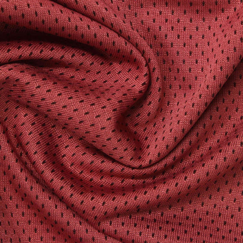 Jacquard 100% Polyester Mesh Fabric, 140 gsm, 116 cm — Red