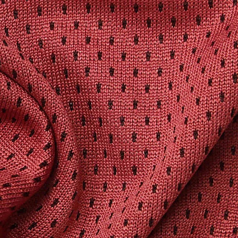 Jacquard 100% Polyester Mesh Fabric, 140 gsm, 116 cm — Red