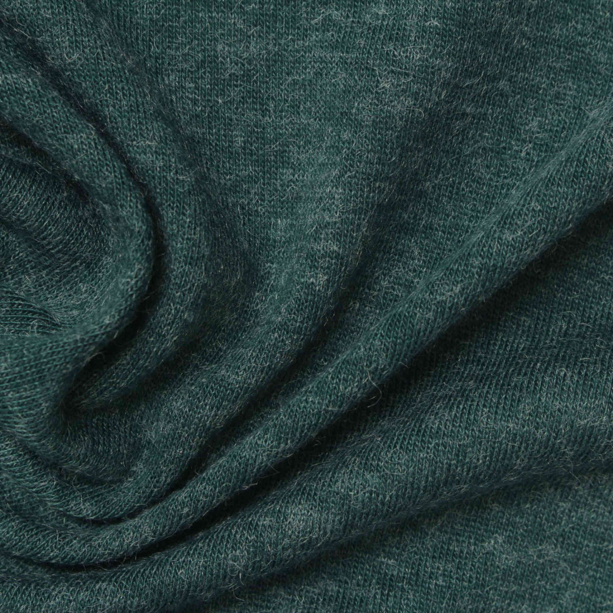Dark Green Marl Jersey Knit, Poly-Viscose, 180 gsm