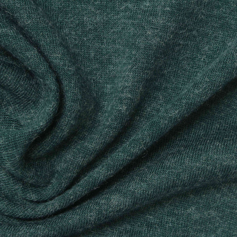 Dark Green Marl Jersey Knit, Poly-Viscose, 180 gsm