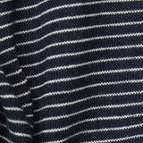 White Horizontal-Stripe Jersey Knit, Poly-Cotton — texture