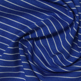 White Stripes Jersey Knit, Poly-Cotton