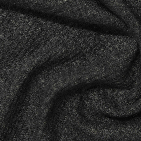 Dark Grey Marl Waffle Knit, Poly-Cotton