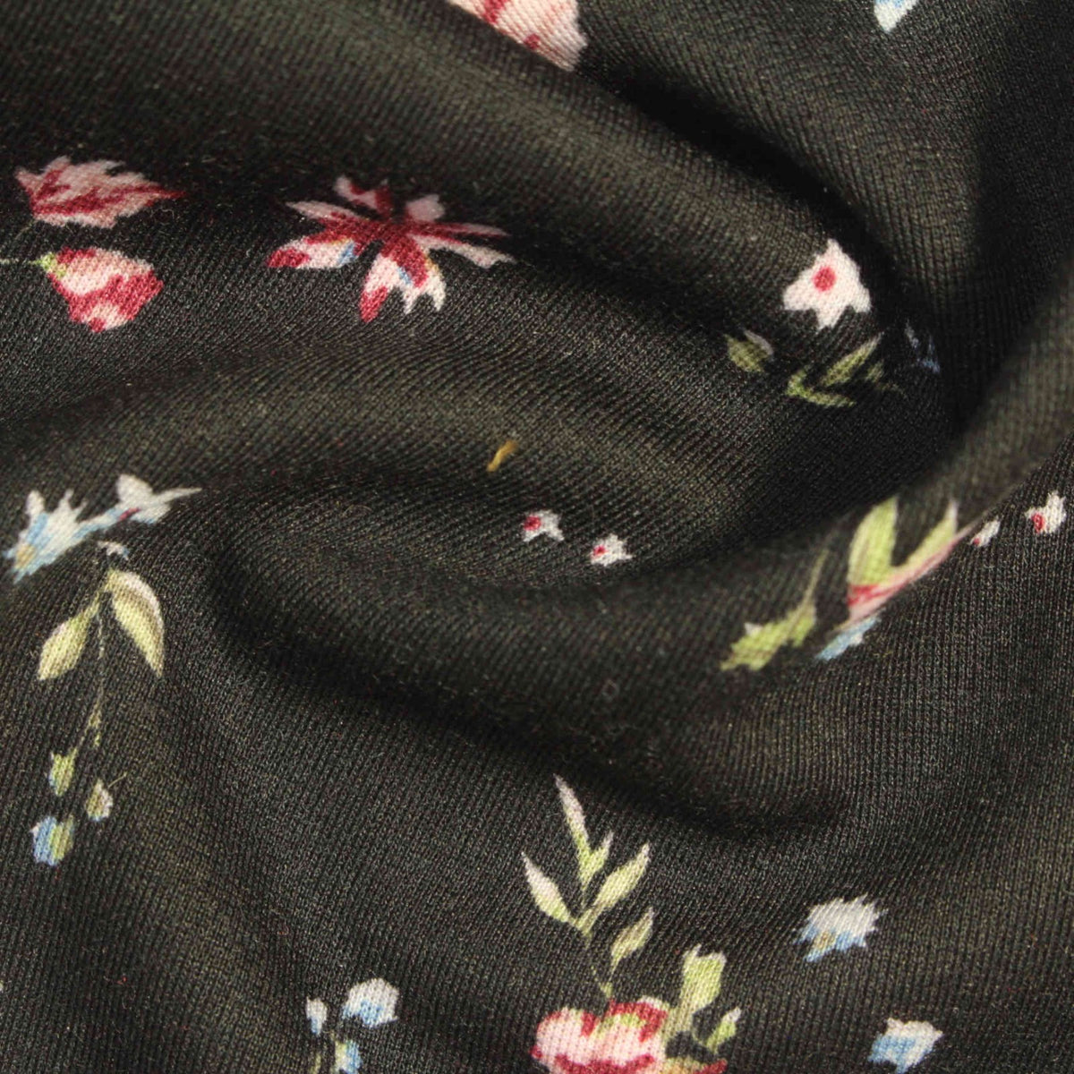 Pink Floral Ponte Knit, Polyester