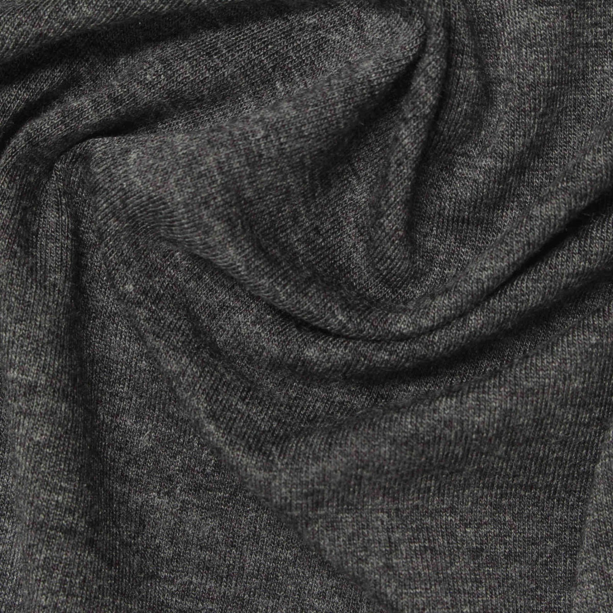 Dark Grey Marl Jersey Knit, Viscose, 210 gsm