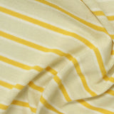 Yellow Horizontal-Stripe Jersey Knit, Cotton