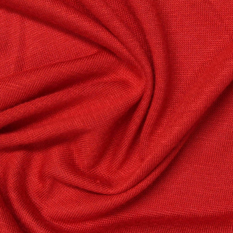 100% Viscose Jersey Knit Fabric, 132 gsm, 160 cm — Red