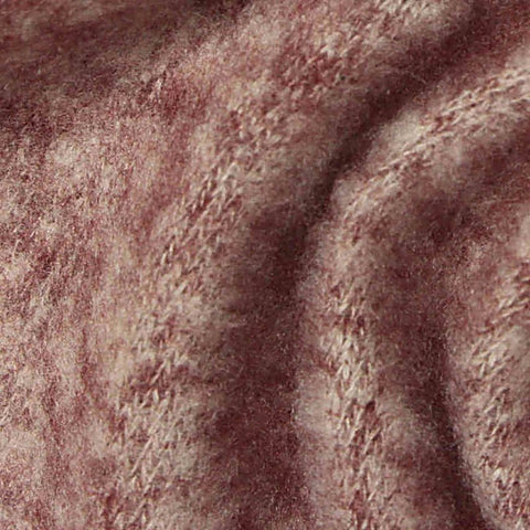 Dusty Rose Marl Chunky Knit, Viscose-Poly, 247 gsm