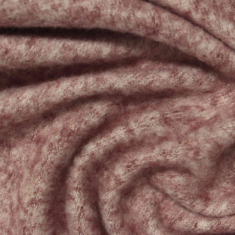Dusty Rose Marl Chunky Knit, Viscose-Poly, 247 gsm