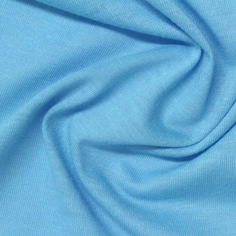 Polyester Cotton Jersey Knit Fabric, 135 gsm, 152 cm — Blue