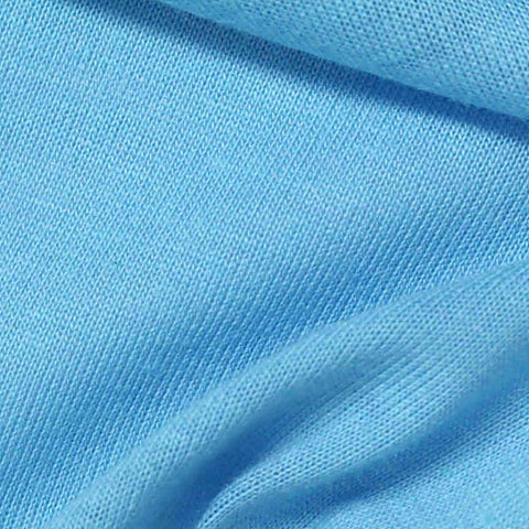 Polyester Cotton Jersey Knit Fabric, 135 gsm, 152 cm — Blue