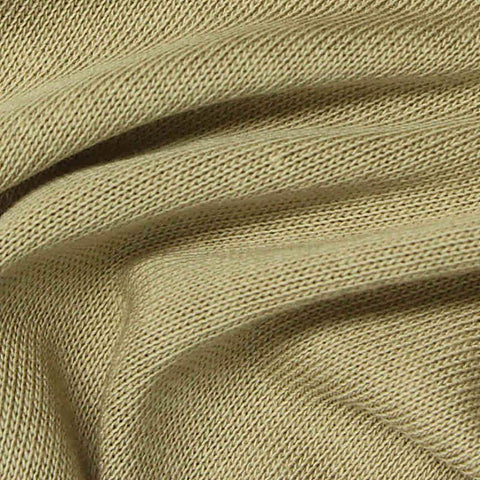 Cotton Polyester Jersey Knit Fabric, 150 gsm, 155 cm — Khaki