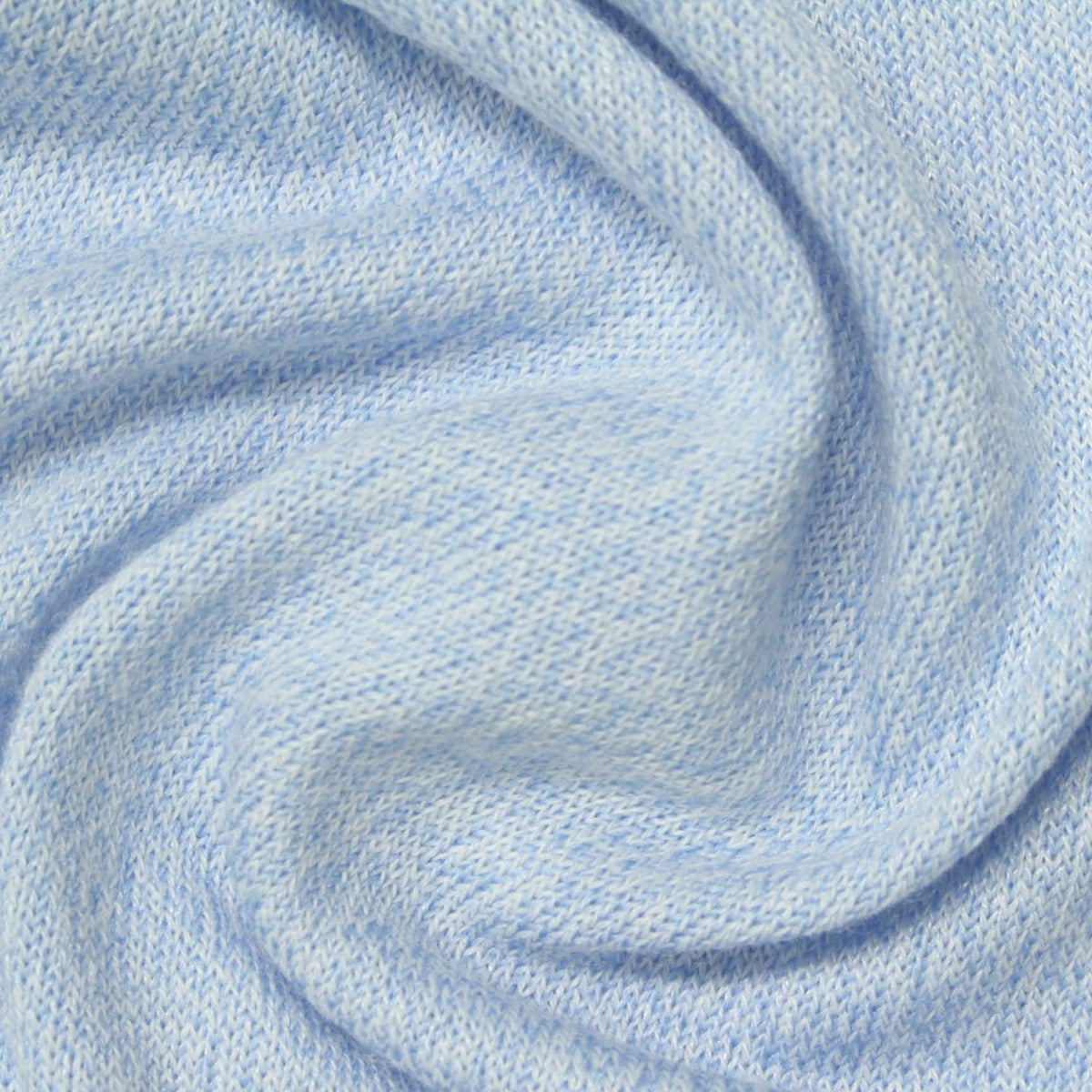 Light Blue Marl Chunky Knit, Polyester, 250 gsm