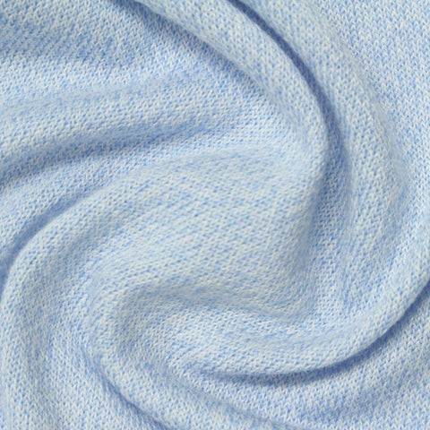 Light Blue Marl Chunky Knit, Polyester, 250 gsm