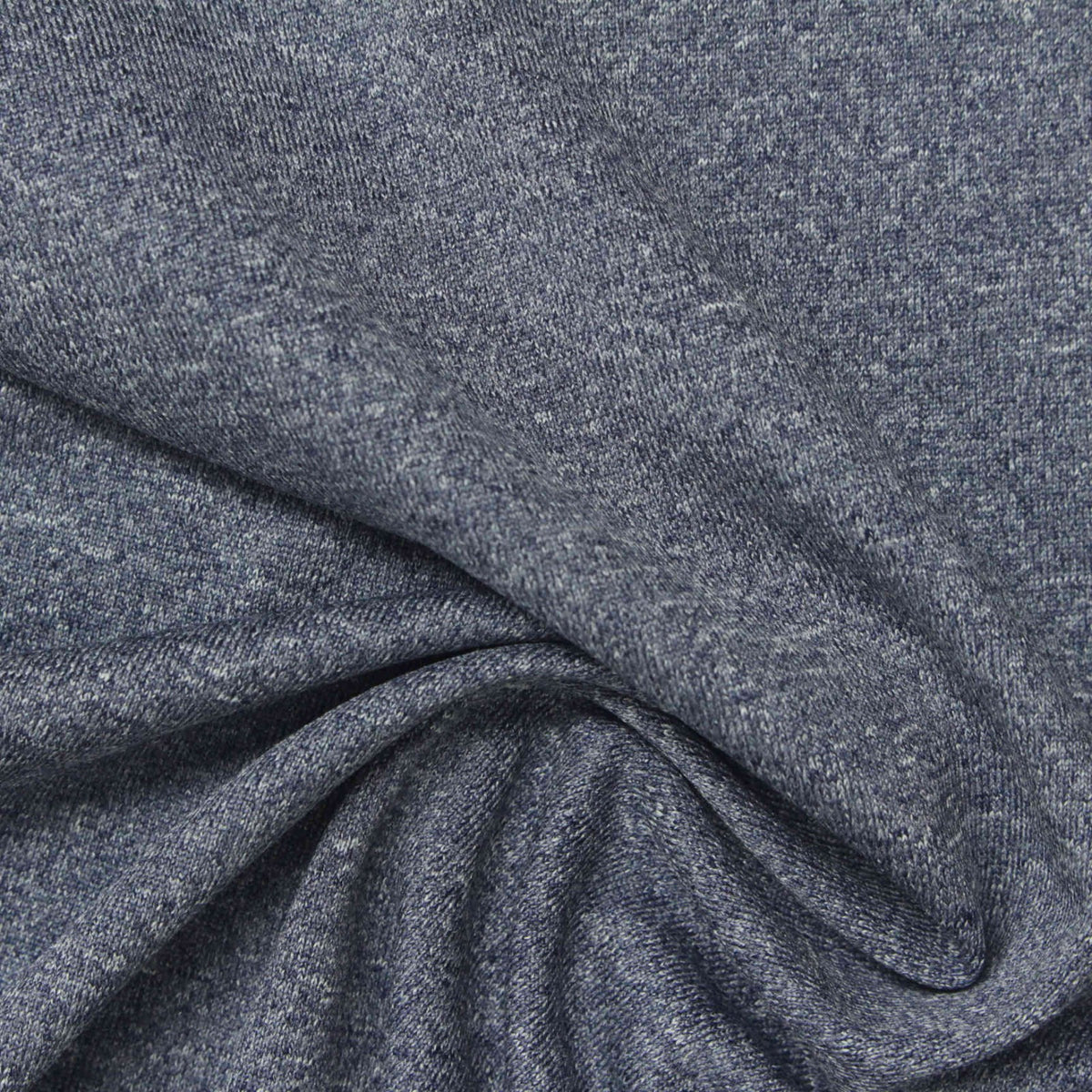 Blue Marl Jersey Knit, Polyester, 163 gsm