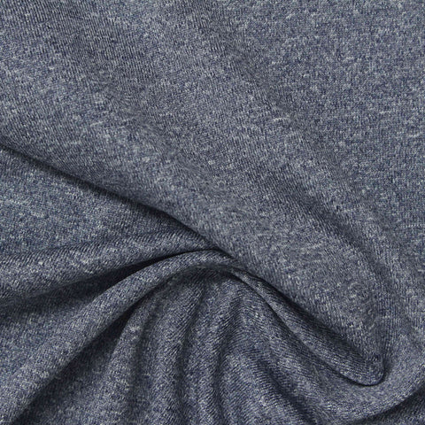 Blue Marl Jersey Knit, Polyester, 163 gsm