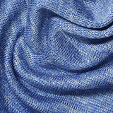 Blue Heathered-Marl Rib Knit, Polyester — texture