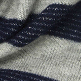 Grey Horizontal-Stripe Jersey Knit, Viscose-Poly — texture