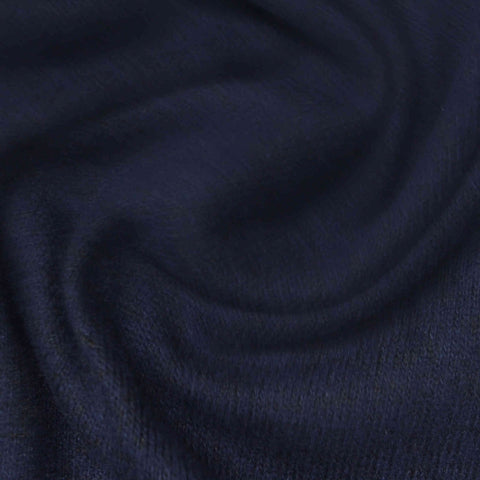 Viscose Polyester Stretch Jersey Knit Fabric, 215 gsm, 165 cm — Navy