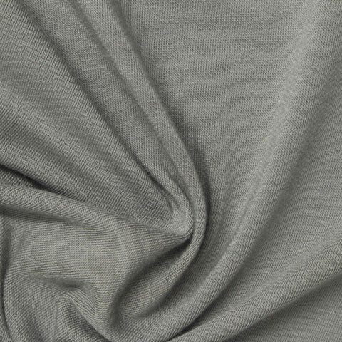 Cotton Stretch Jersey Knit Fabric, 154 gsm, 155 cm — Grey