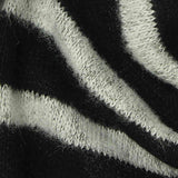 Black Zebra Chunky Knit, Viscose-Poly — texture