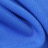 Polyester Stretch Rib Knit Fabric, 253 gsm, 160 cm — Blue — texture