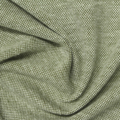 Light Green Geometric Piqué Knit, Poly-Cotton