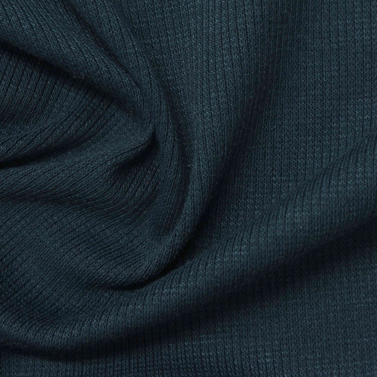Polyester Stretch Rib Knit Fabric, 220 gsm, 150 cm — Navy