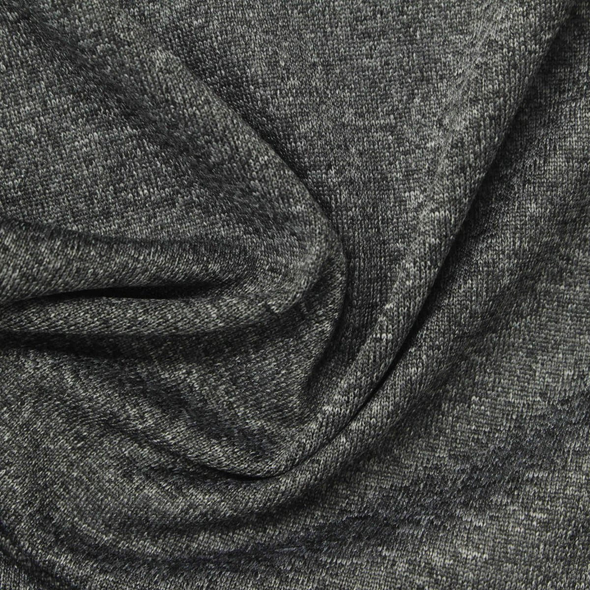 Grey Marl Jersey Knit, Polyester, 130 gsm, 170 cm