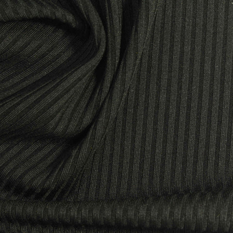 Polyester Stretch Rib Knit Fabric, 362 gsm, 133 cm — Green