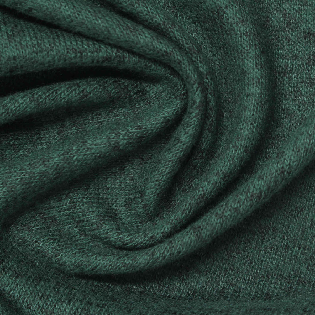 Dark Green Marl Jersey Knit, Viscose-Poly, 190 gsm