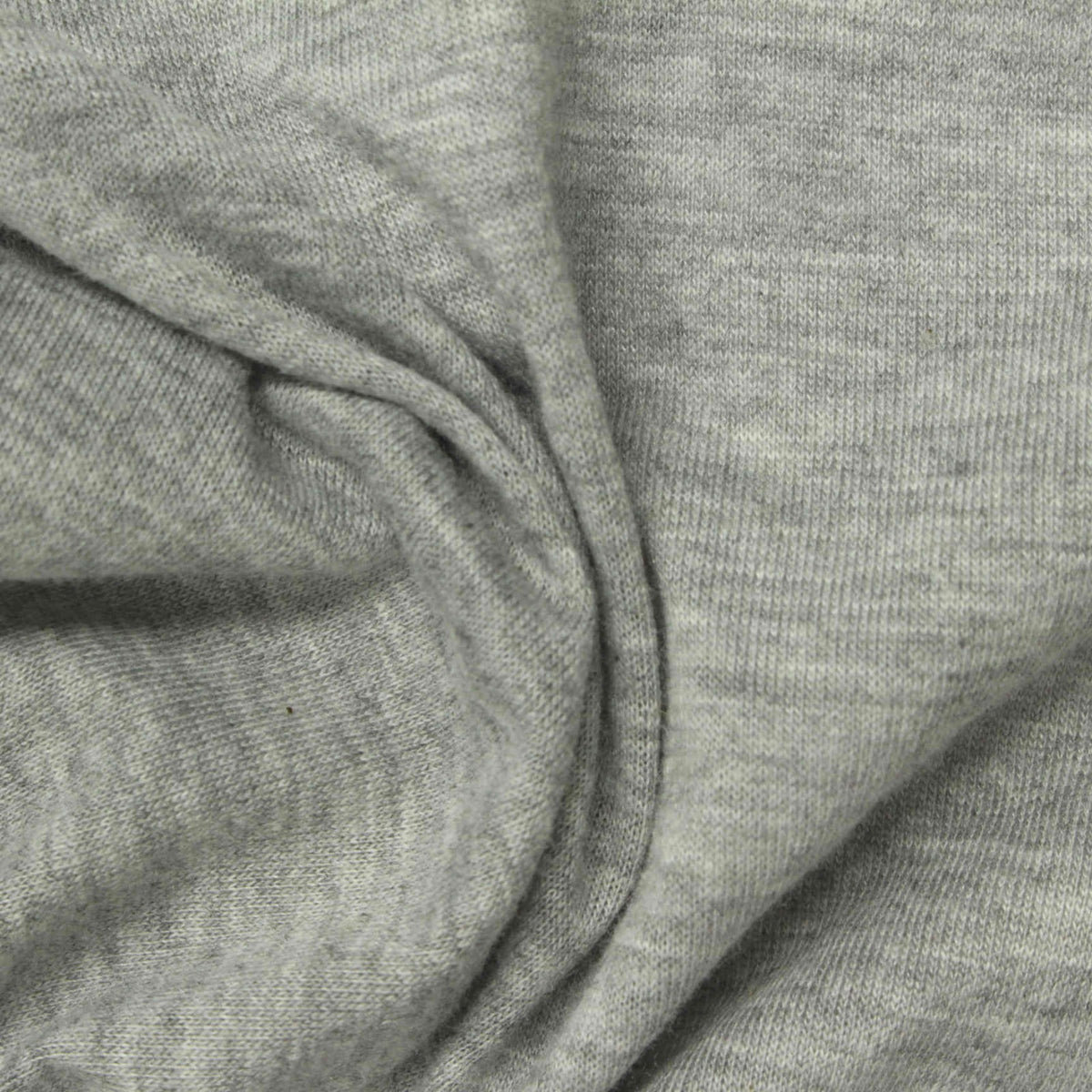 Light Grey Heathered-Marl Jersey Knit, Poly-Cotton, 135 gsm