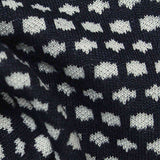 Jacquard Cotton Polyester Knit Fabric, 270 gsm, 175 cm — Navy — texture