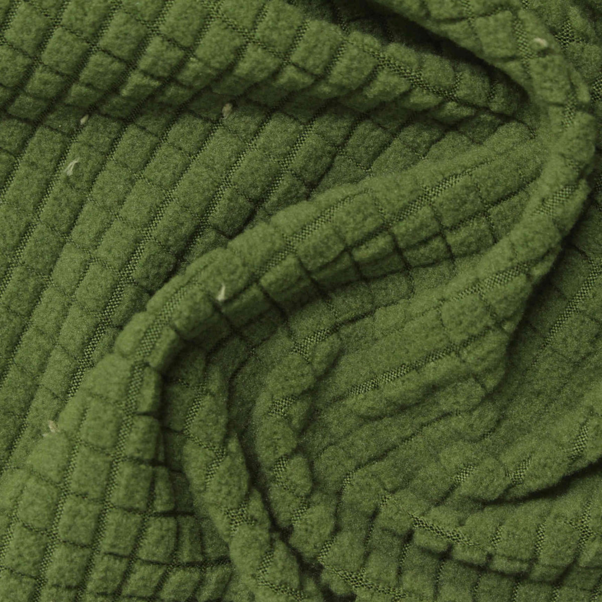 Green Tone-on-Tone Square Fleece, Polyester