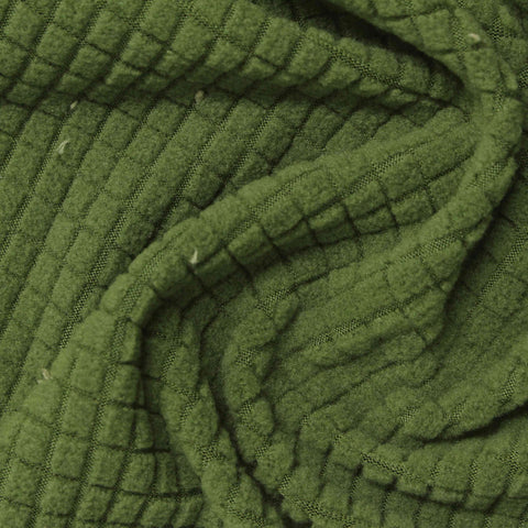 Green Tone-on-Tone Square Fleece, Polyester