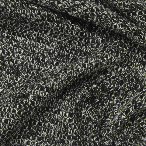 Black Marl Chunky Knit, Poly-Viscose, 180 gsm, 150 cm, ref EF-240950