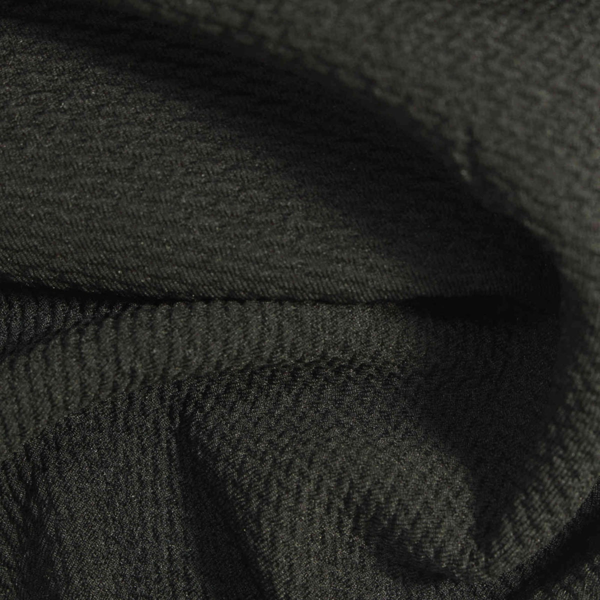 Polyester Stretch Knit Fabric, 235 gsm, 151 cm — Black