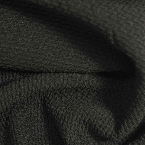 Polyester Stretch Knit Fabric, 235 gsm, 151 cm — Black