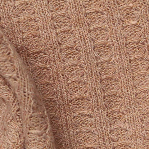 Beige Textured Waffle Knit, Polyester