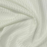 Polyester Stretch Rib Knit Fabric, 189 gsm, 142 cm — White