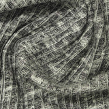 Black Heathered-Marl Rib Knit, Viscose-Poly